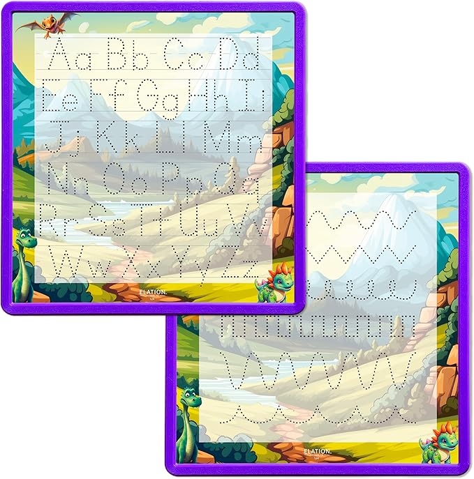 Kid's Name Tracing Board | Dry Erase Letter Tracing | Reusable Writing Practice Board | Personalized | Dinosaur Friends Theme