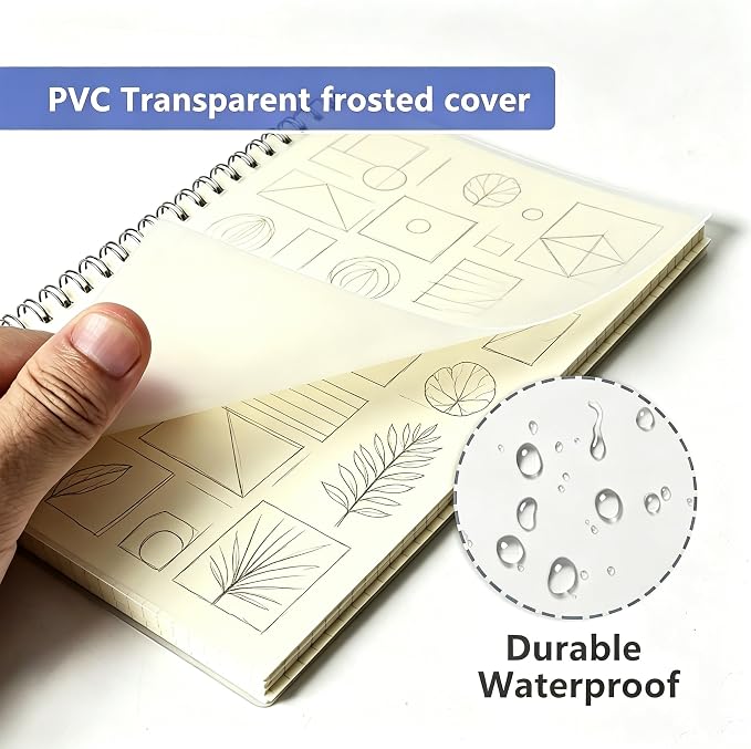 Smilo Blank Journal Notebook, A5 (5.7" x 8.3"), 80 Sheets - 160 Pages