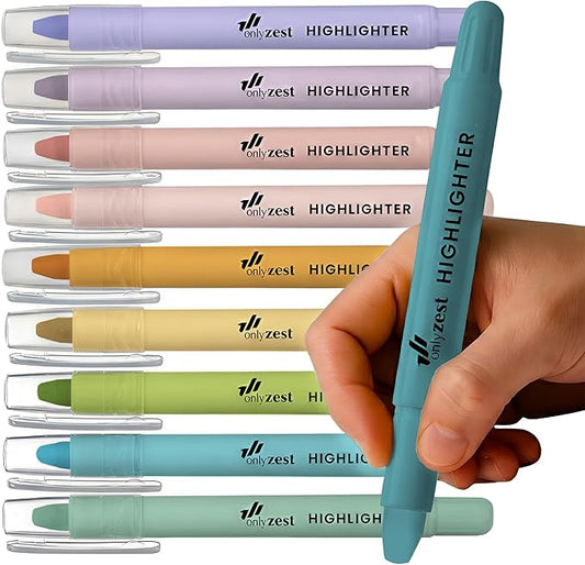 10 Pack Bible Safe Highlighters - Dusty Color, Wax Highlighters No Bleed, Scripture Markers for Journaling, Study Accessories and School Supplies