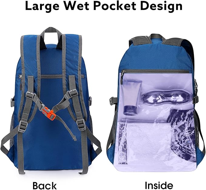 G4Free Lightweight Packable Hiking Backpack, Waterproof Travel Daypack