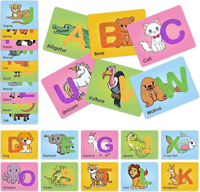 Broytain Sandpaper Letters Cards for Toddlers 3+,Word Games,Speech Therapy Toys for 3 4 5,Sensory Products, Educational Flash Cards,Learn Animals and Others