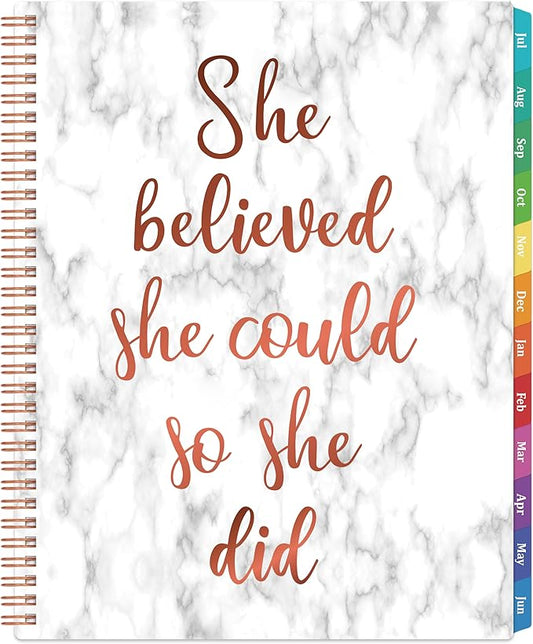 2026-2027 Planner - 2026-2027 Planner Weekly and Monthly, July 2026-June 2027, Academic Planners 8.5''x11'', Large Daily Blocks to Write, Weekly Monthly with Colorful Tabs, Inner Pocket