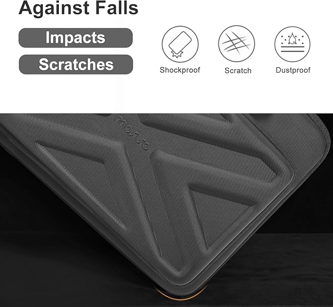 MOSISO 18-18.5 inch Laptop Hard Case, 18 inch Shockproof Waterproof Laptop Case Hard Shell Compatible with ASUS HP Dell Lenovo, Carrying Sleeve Computer Bag with Sturdy Handle&Front Pocket&Belt, Black