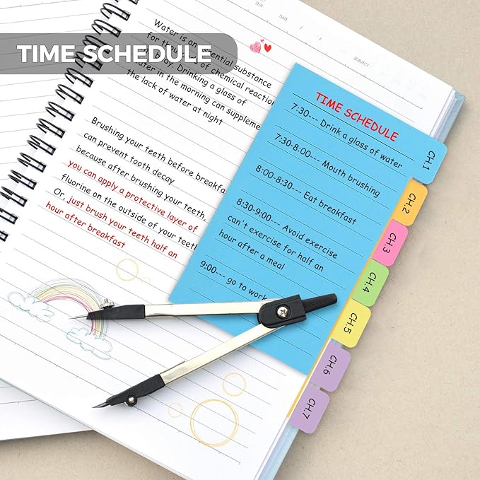 Sticky Notes Set, Post Self-Stick Notes Pads for Journaling Notebook Planner Study, Office Supplies College Essentials Back to School Supplies for High School Students Teen Girl Gifts Preppy Stuff