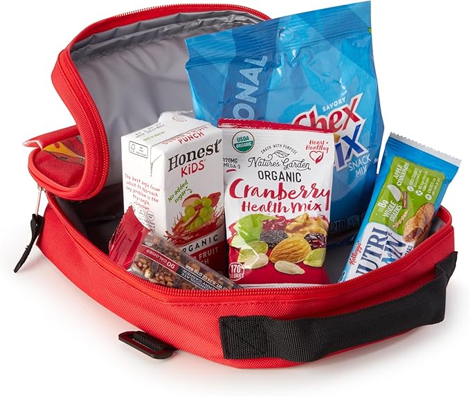 Fast Forward Cars Lightning McQueen Boys Backpack and Lunch Box Set - 14" Backpack with Lunch Box for Preschool Kindergarten, Cars Red