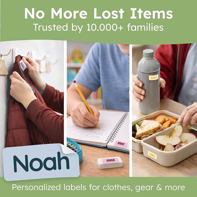 Personalized Universal Name Labels for Kids & Adults - Soft [70pcs] - Waterproof Name Stickers for School, Daycare & Clothes - Item & Supplies Name Stickers - Custom Stick On Labels