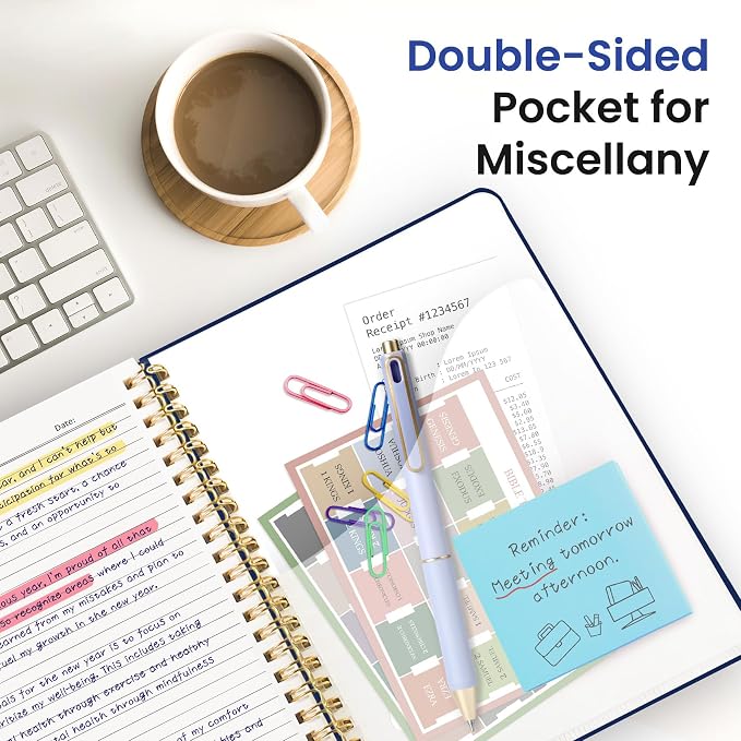 ZOTIA Large Spiral Notebooks for Work 5 Subject with Removable Dividers