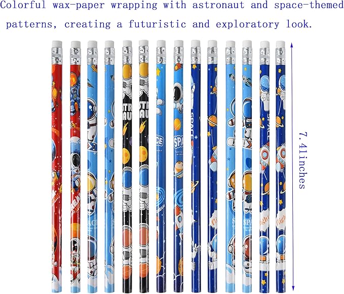 72PCS Wooden cased Pencils for Kids with Erasers, Wood Pencils for School,Drawing,Gift (72PCS) (Outerspace, 72)