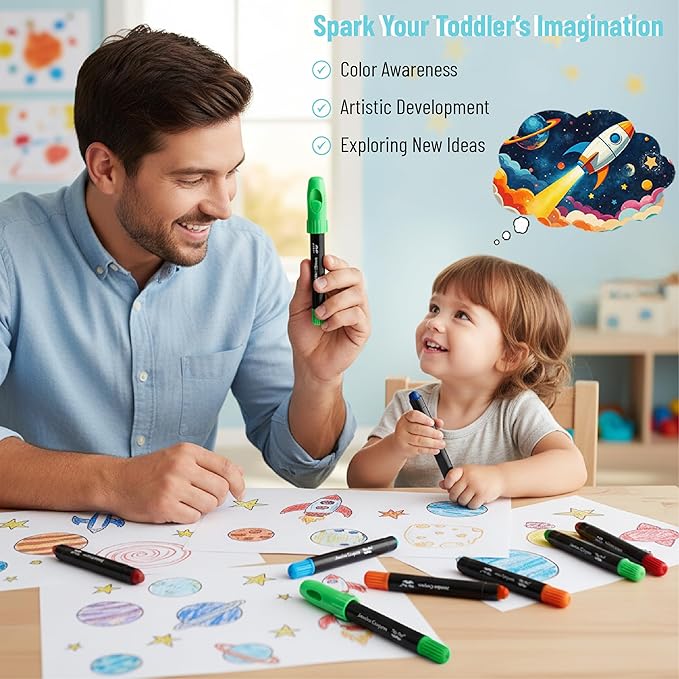 Mr. Pen- Jumbo Twistable Crayons, 24 Pack, Multicolor, Non-Toxic Washable Crayons