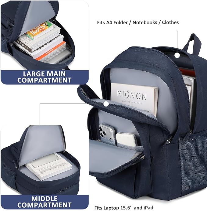 abshoo Classical Basic Travel Backpack For School Water Resistant Bookbag | For School, For School
