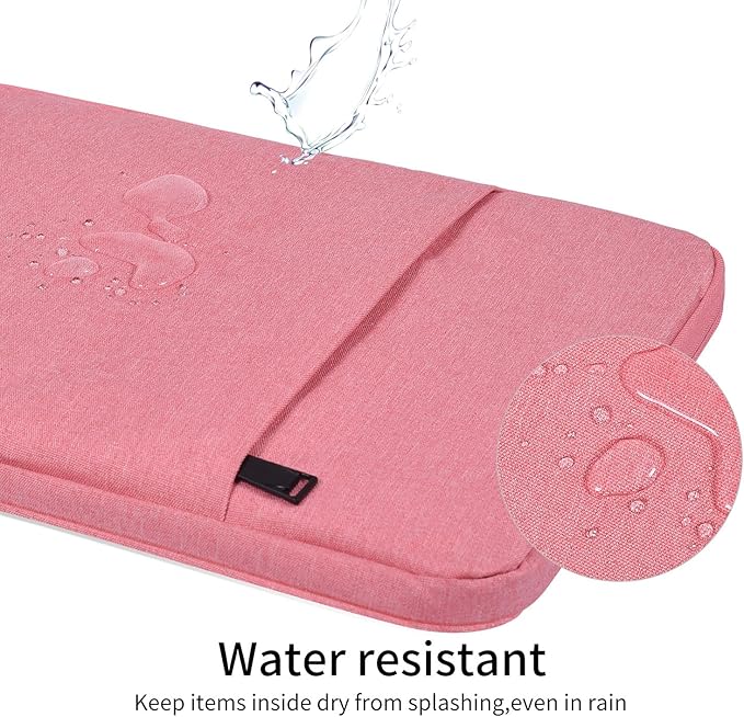 17.3 Inch Laptop Case Sleeve for 2026 2025 HP Laptop 17, Envy 17, Pavilion 17, OmniBook 7, ASUS Vivobook 17, Shockproof Water-Resistant Computer Bag w/Accessory Pocket -Pink