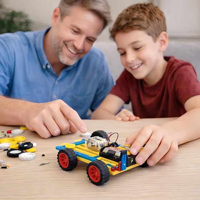 STEM Kits and STEM Toys for Kids Ages 8-14, Build 7 Models (One at a Time), Solar and Motor Science Kit, Engineering Building Kit, Solar Car Building Kit, Educational Gifts for Boys and Girls