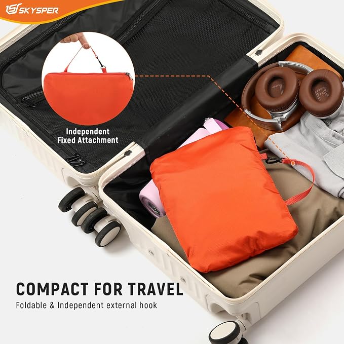 SKYSPER Small Packable Hiking Backpack 20L Anti-theift Travel Daypack | RFID Ultralight Foldable Walking Backpack with Water Bottle Holder, Nylon, Multi-compartment, Everyday Carry for Men Women