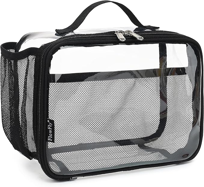 FlowFly Kids Lunch box Insulated Soft Bag Mini Cooler Back to School Thermal Meal Tote Kit for Girls, Boys,Clear