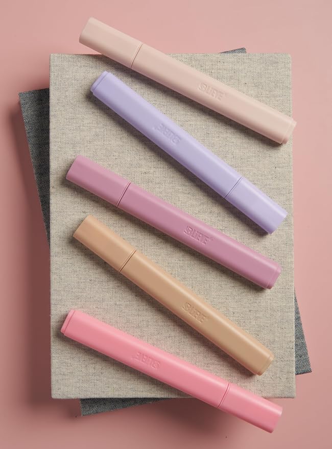 BLIEVE Bible Highlighters No Bleed Through, Chisel Tip, 5 Pack | No Smear, Quick-Dry, Aesthetic Cute Pastel Colors For Bible & Journaling (Morandi Edition)
