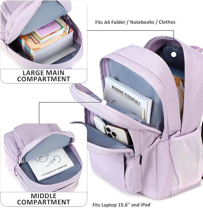 abshoo Classical Basic Travel Backpack For School Water Resistant Bookbag | For School, For School
