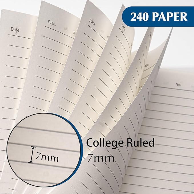CAGIE Small Spiral Notebook A6, Subject Pocket Notebook with Dividers 4.1"x 5.8", College Ruled Mini Notebook 120 Sheet/240 Pages, Mini Notebooks for School, Office, Sketch, Blue