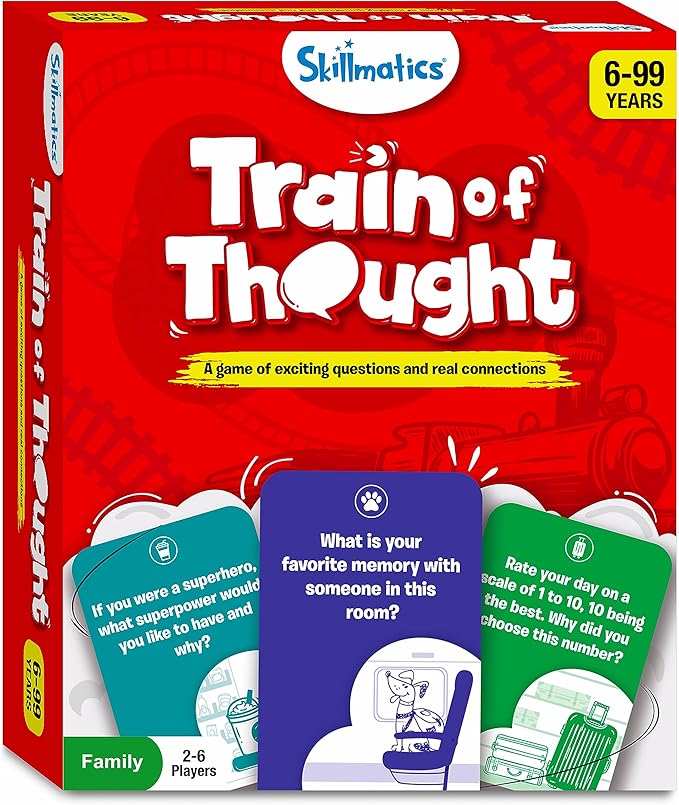 Skillmatics Card Game - Train of Thought, Fun for Family Game Night, Educational Toys, Travel Games for Kids, Teens and Adults, Gifts for Boys and Girls Ages 6, 7, 8, 9 and Up