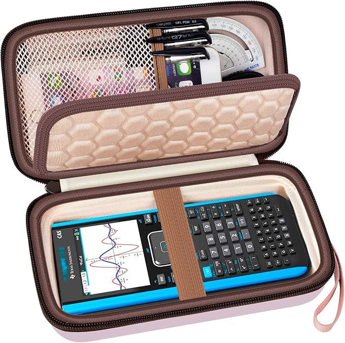 Case Compatible with Texas Instruments TI-Nspire CX II/TI Nspire CX/TI-NSPIRE CX-II T CAS/for TI-84 Plus/TI-83 Plus CE Color Graphing Calculator, Storage Holder-Pink (Box Only)