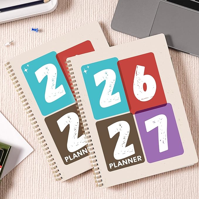 Planner 2026-2027 - Academic Planner, Jul. 2026 - Jun. 2027, 9" X 11", 2026-2027 Planners Weekly and Monthly, Calendar Planners with Colorful Monthly Tabs, Twin-Wire Binding, Holidays, Back Pocket