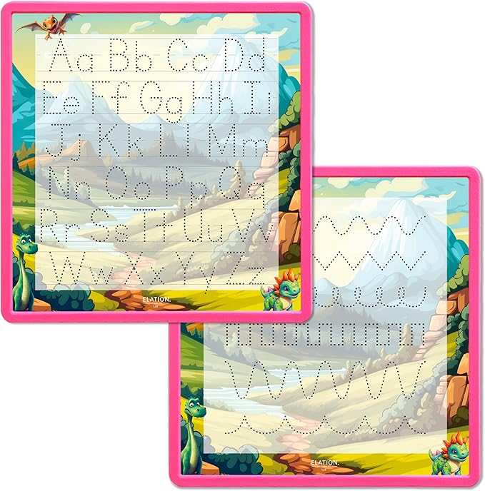 Kid's Name Tracing Board | Dry Erase Letter Tracing | Reusable Writing Practice Board | Personalized | Dinosaur Friends Theme