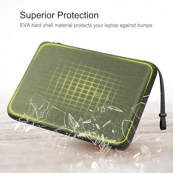 FINPAC Hard Laptop Sleeve Case for 15.3 inch MacBook Air M5 M4 M3 M2 (2026-2023) A3241 A3114 A2941, 16.2 inch MacBook Pro 2026 M5/M4/M3/M2/M1 Pro/Max, Waterproof Case for Surface Laptop, Olive