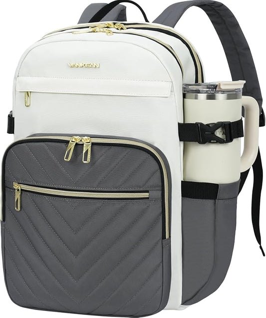 VANKEAN 15.6 Inch Laptop Backpack for Women Large Capacity | Waterproof Backpacks Stylish Travel Bags Casual Daypacks for College, Business