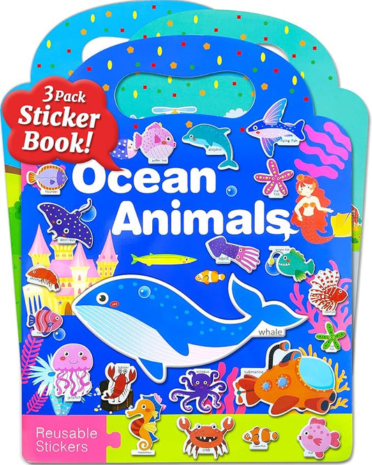 Benresive Reusable Sticker Book for Toddlers & Stickers for Kids, Toddler Travel Toys, Craft Activities, Boys & Girls Birthday Gifts