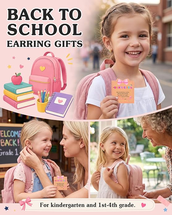 Bow Earrings Back to School Gifts for Kids Girls