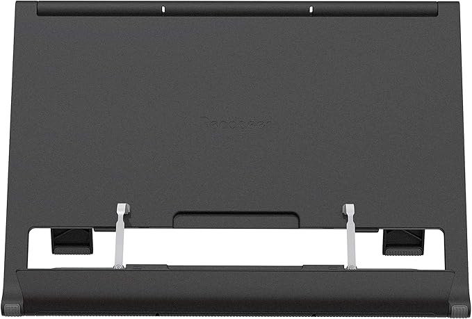Readaeer Portable Book Stand Free Angle Adjustable Book Holder for Thick Textbook Collapsible Lightweight Book Rest (Black)