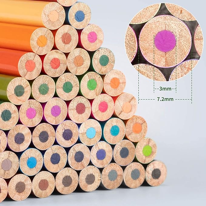 Colored Pencils 50 count Color Pencil for adult Coloring Books Color Pencils Set Ideal for Drawing Blending Shading,Gift for Mothers Adults Beginners