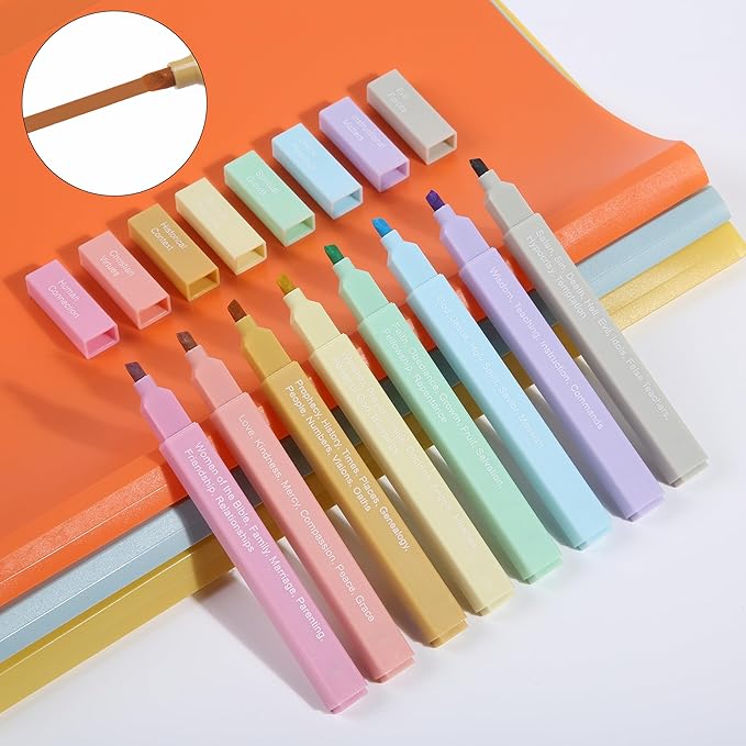 Mr. Pen- Bible Highlighters with Color-Coding System, 16 Pack, Soft Pastel Aesthetic Highlighters Assorted Colors, Bible Markers No Bleed Through