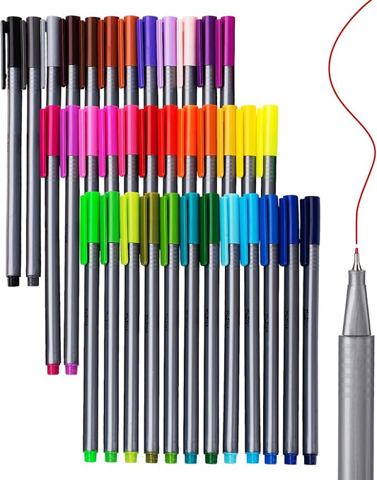 Mr. Pen- Pens, Fineliner Pens, 36 Pack, 0.4 mm, Pens Fine Point, Colored Pens, Journal Pen for School, Home, Office