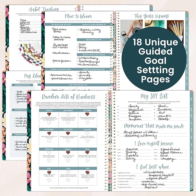 bloom daily planners 2026-2027 Planner (8.5” x 11") 13 Month Academic Organizer (July 2026 - July 2027) - Weekly & Monthly Agenda Book with Stickers & Tabs - Blooming Wildly