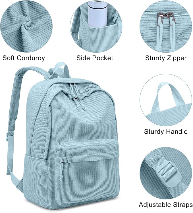 ZUBOND Backpack for School Girls and Boys, Lightweight School Bookbag for Teens College Students Women & Men, Cute Large Laptop Backpack Fits 15.6 Inch Notebook
