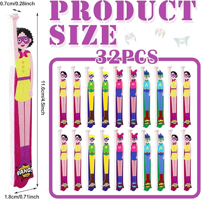 Junkin 32 Pieces Writing Tools Spacers for Writing Handwriting Spacer Tool Classroom Management Tools for Students to Learn Proper Word Spacing(Hero)