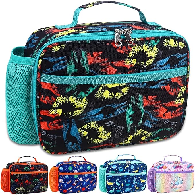 RHCPFOVR Kids Lunch Bag - Insulated Lunch Box for Boys Girls,Washable Lunch Bag and Reusable Toddler Leak-proof Lunchbox for School and Daycare