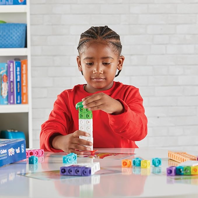 hand2mind MathLink Cubes Numberblocks 11-20 Activity Set, 30 Preschool Learning Activities, Counting Blocks, Linking Cubes, Educational Toys for Kids, Number Games, Math Manipulatives Kindergarten
