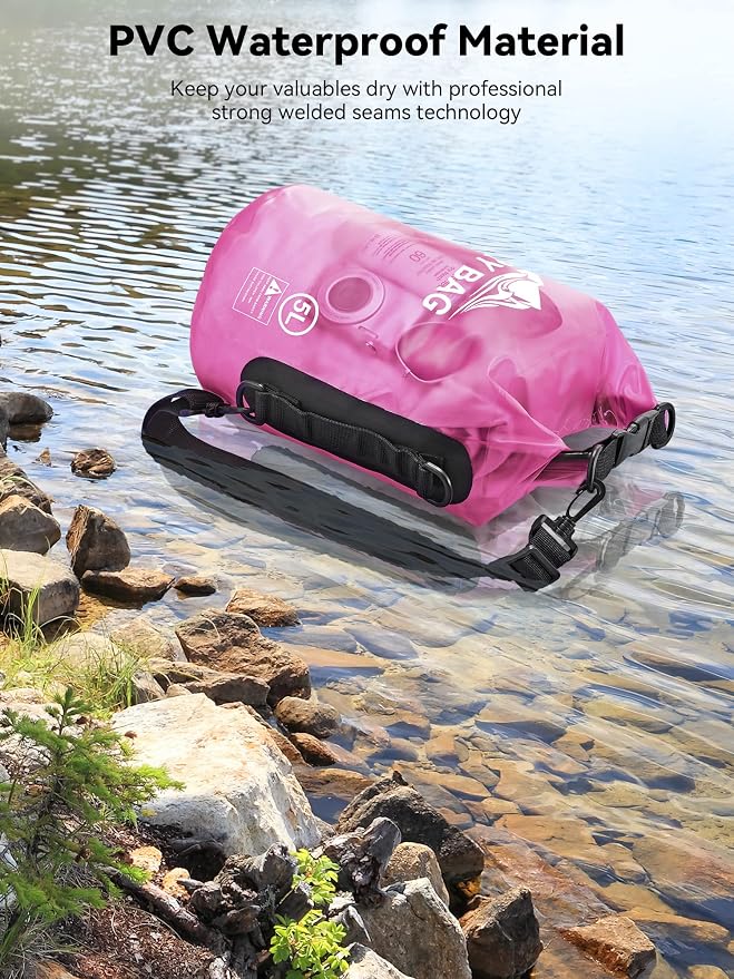 HEETA Dry Bag Waterproof Backpack with Phone Case 5L/10L/20L/30L/40L | Roll Top Lightweight Dry Storage Bag for Women Men, Travel Boating Kayaking Paddle Board Camping Beach Essentials Accessories