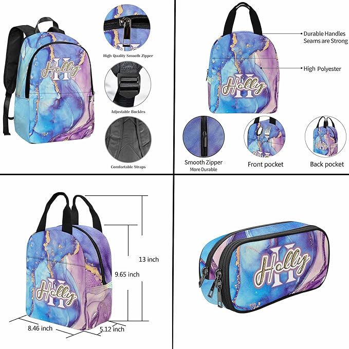 M YESCUSTOM Kids School Backpack for Boy Girls Personalized Teen Bookbag Elementary Kindergarten Custom Name School Bag Little Toddler Backpack Travel Laptop Backpack Casual Daypacks