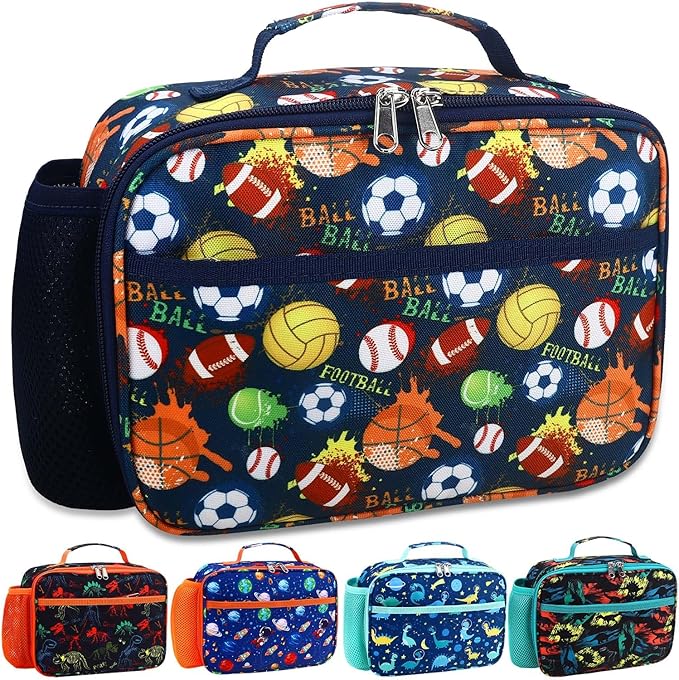 RHCPFOVR Kids Lunch Bag - Insulated Lunch Box for Boys Girls,Washable Lunch Bag and Reusable Toddler Leak-proof Lunchbox for School and Daycare