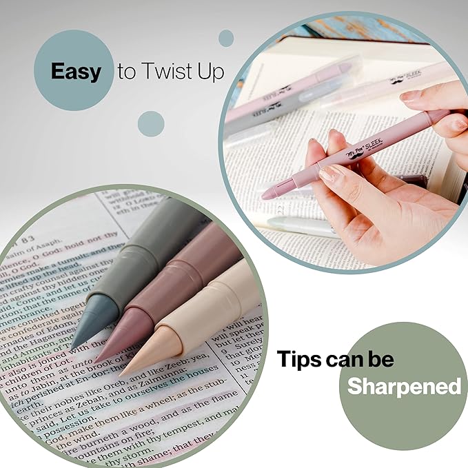 Mr. Pen- No Bleed Gel Highlighters, Dusty Colors, 8 Pack, Bible Highlighters and Pens No Bleed, Bible Markers for Study, Journaling, School Supplies and Accessories