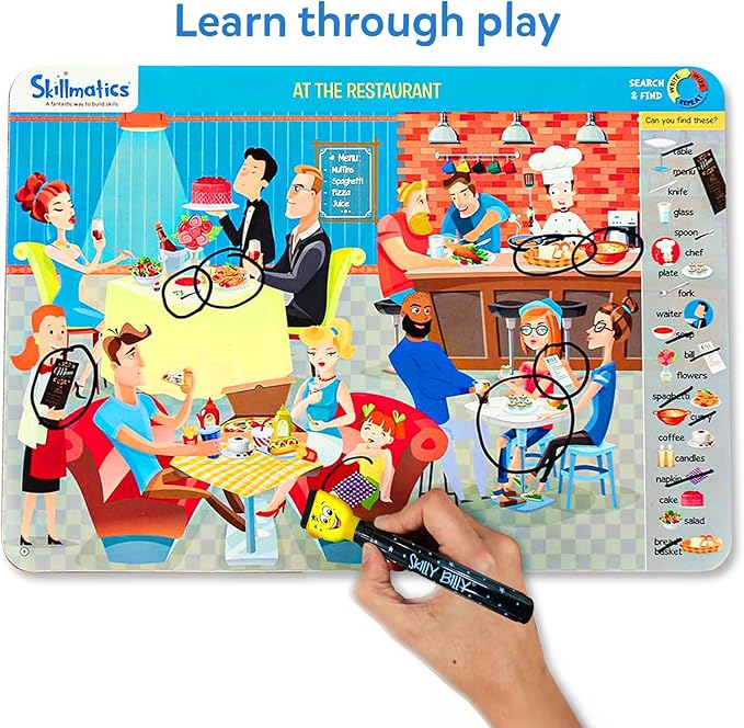Skillmatics Search and Find Educational Game - Reusable Preschool Learning Activities, Perfect for Toddlers & Kids Who Love Toys, Art & Crafts, Builds Vocabulary, Gifts for Ages 3, 4, 5, 6
