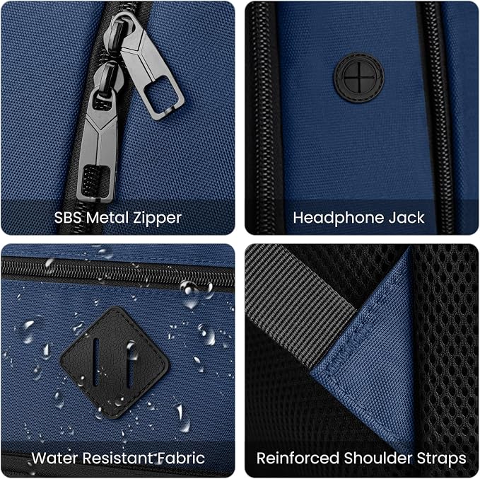 Paude Backpack Blue,School Backpack for Teens Adults Laptop Bookbag for High School College Students Back Pack for Work