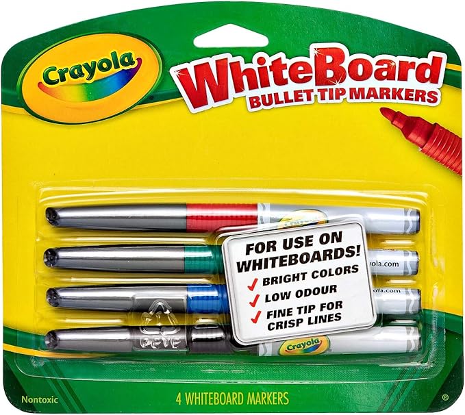 Crayola 4 Count Dry Erase Markers, Visimax FL