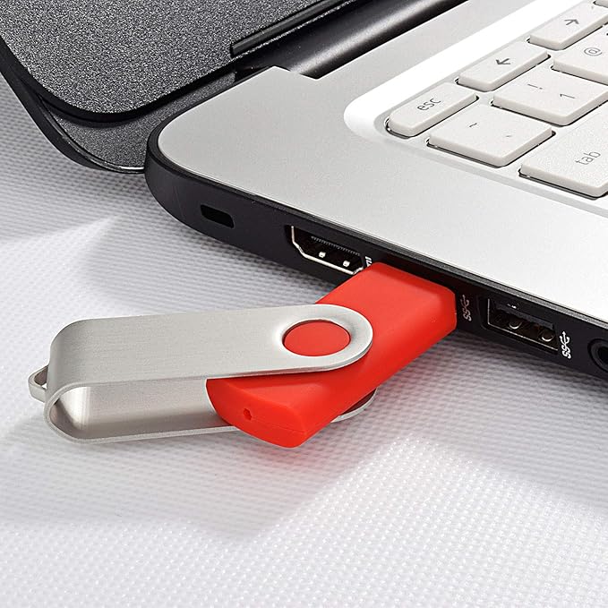 KOOTION 16GB Flash Drive 16gb USB Flash Drive 10 Pack Thumb Drive Memory Stick Swivel Jump Drive Keychain Design, Mixcolored