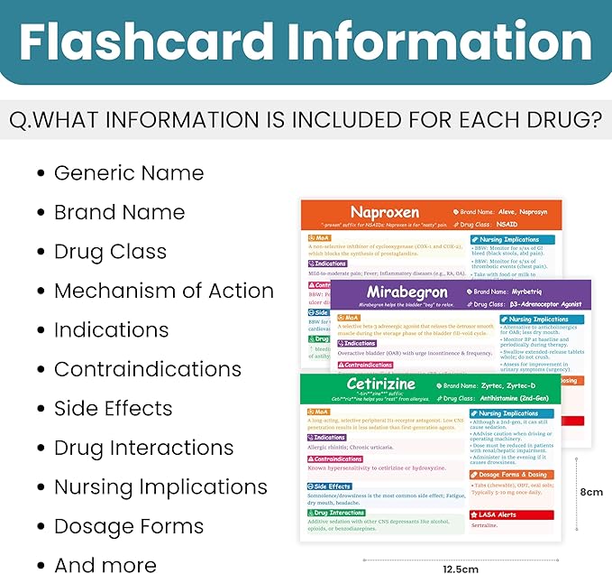 Top 200 Drugs Flashcards: Pharmacology Flash Cards for Nursing Pharmacology & Paramedic Students | Nursing School Essentials & Pharmacy School Essentials for NCLEX & NAPLEX Exam Prep
