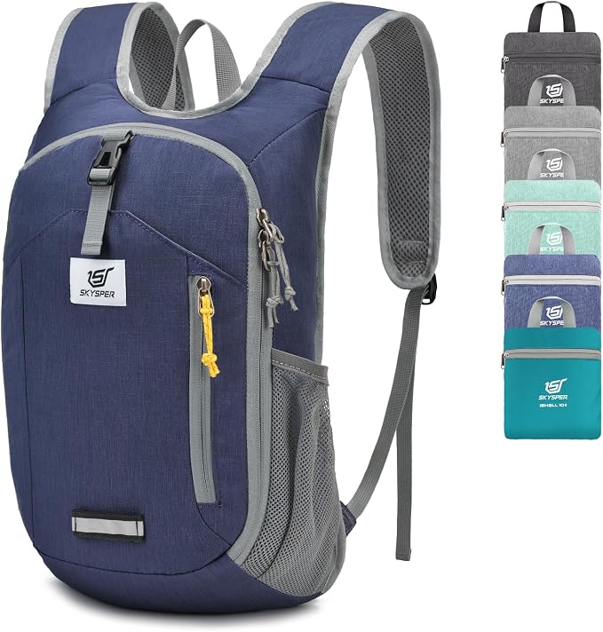 SKYSPER 10L Hiking Backpack Small Foldable Daypack Packable Lightweight Hiking Daypack Travel Day Pack for Women Men