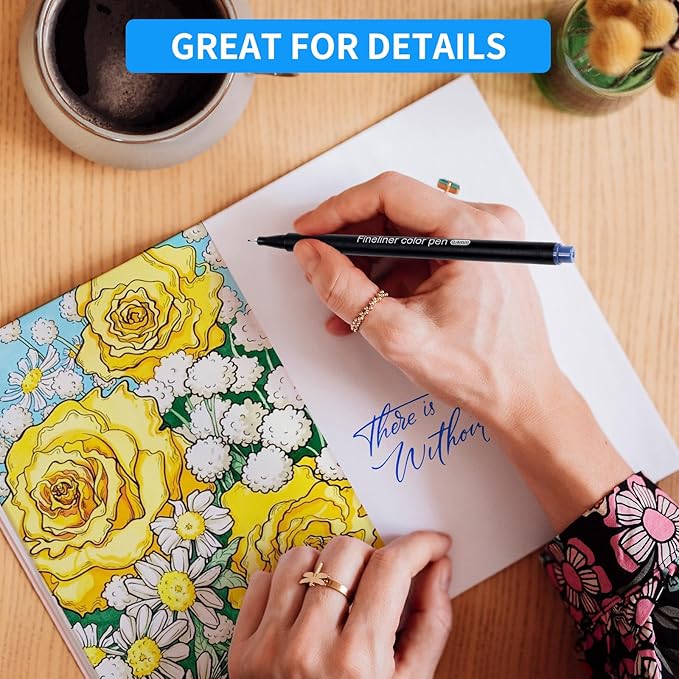 Journal Planner Pens 36 Vibrant Colors, 0.4mm Fine Point Markers for Journaling -Smooth Writing, Ideal for Creative Writing, Bullet Journaling, and Students