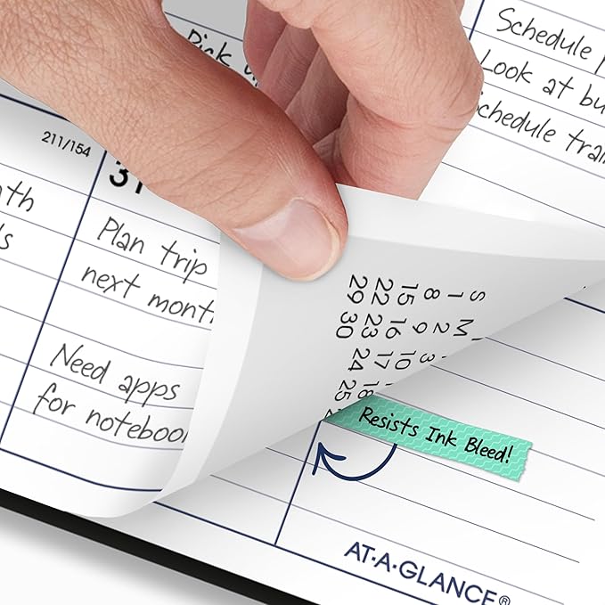 AT-A-GLANCE Academic Planner 2026-2027, Monthly, 8" x 12", 14-Month, DayMinder, Black (AY200)